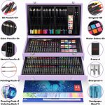 Art Supplies, iBayam 150-Pack Deluxe Wooden Art Set Crafts Drawing Painting Kit with 1 Coloring Book, 2 Sketch Pads, Creative Gift Box for Adults Artist Beginners Kids Girls Boys - Image 3